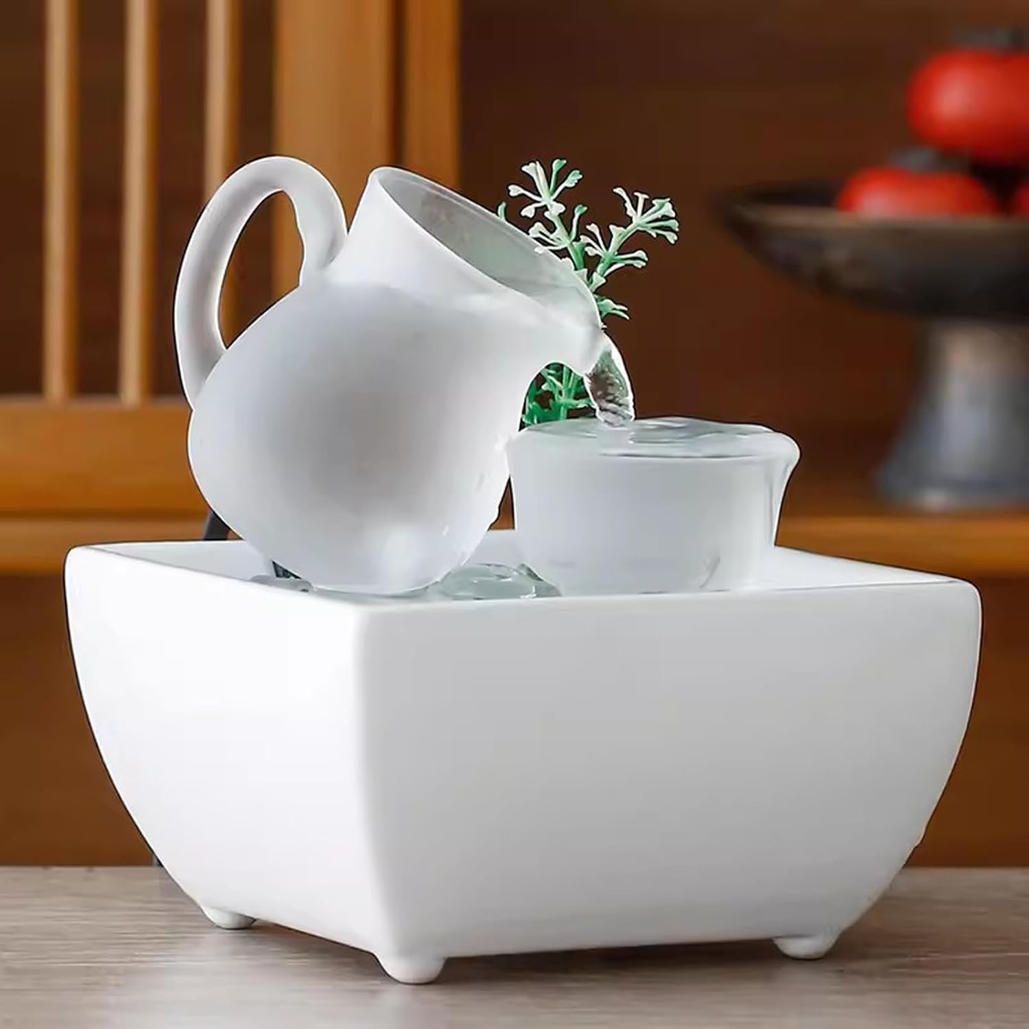 GLigeT Tabletop Fountain Small Flowing Water Fountain Home Finance Decoration Recycling Water Simple Relocation Desktop Fountain Water Fountain Decor
