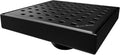 SereneDrains 304 Stainless Steel 6 Inch Square Matte Black Shower Drain Kit for Tile Floor Drain Grate Cover Hair Catcher Trap Strainer Filter (Matte Black, Traditional Square Design)