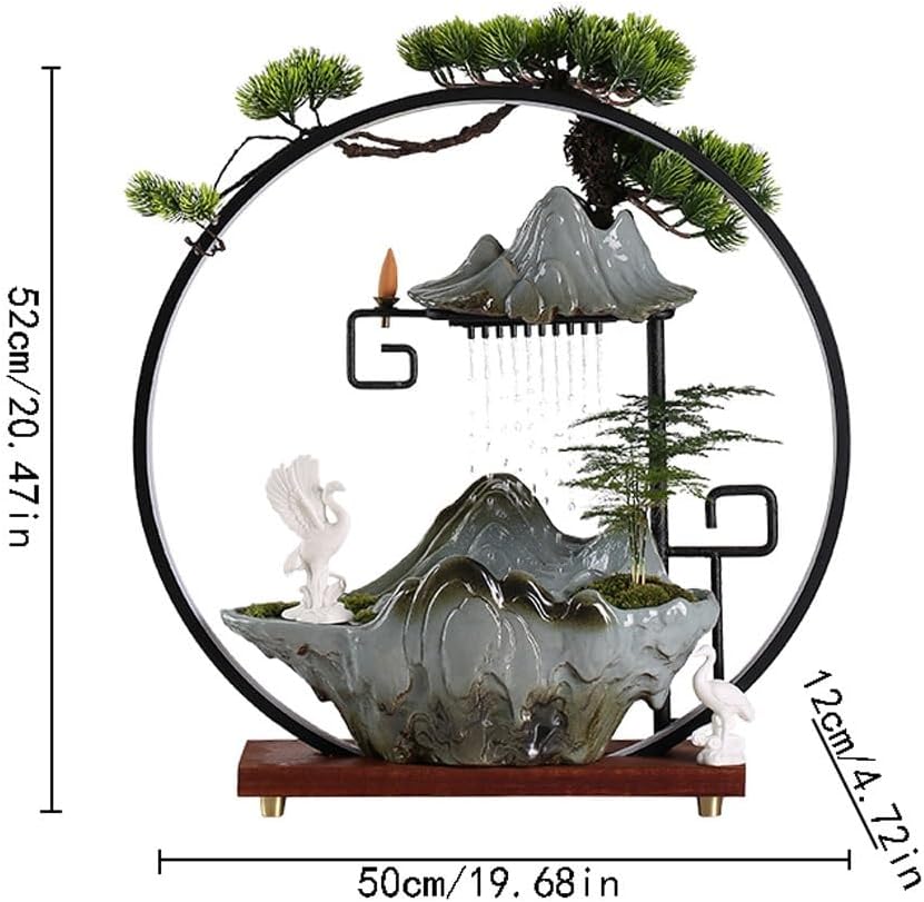 GUERNSEY Tabletop Fountain Tabletop Fountains Creative Water Fountain Ornaments Home Living Room Desktop Decoration Fountain Indoor Waterfall Feature Indoor Fountain
