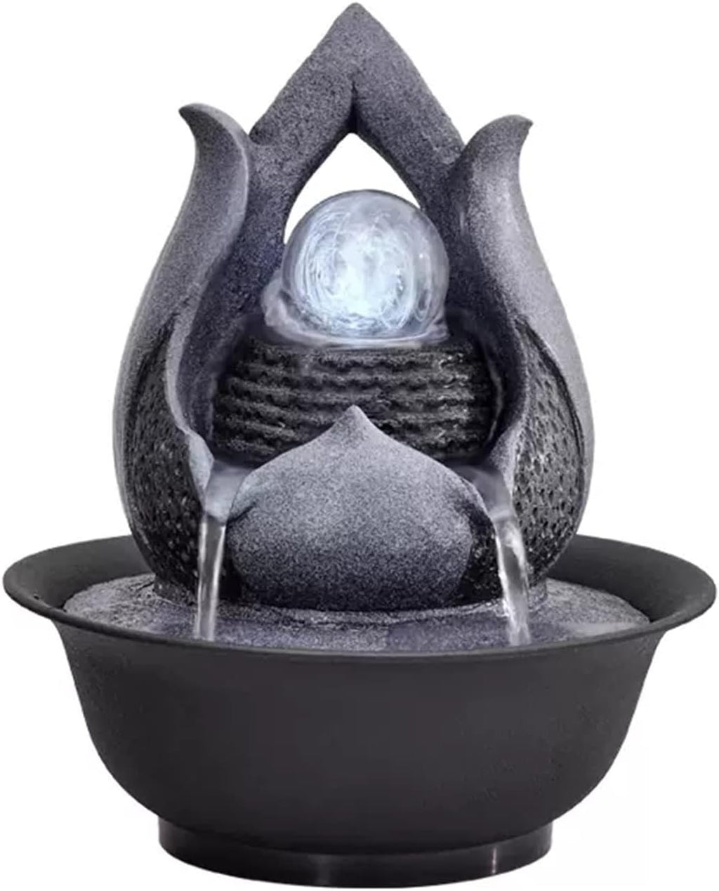 HIHELO Tabletop Fountain Tabletop Fountain Indoor Flowing Water Decorative Fountain Home Decoration Circulating Water Ornament Desktop Lucky Fountain Indoor Fountain