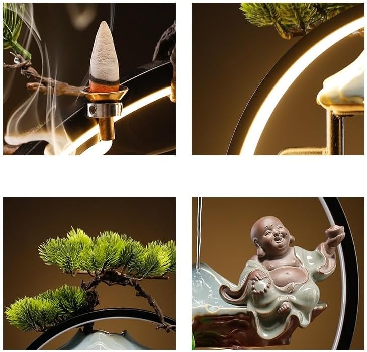 GUERNSEY Tabletop Fountain Tabletop Fountain Creative Small Living Room Circulating Water Ornaments Decorative Fountain Office Desktop Fish Tank Indoor Fountain