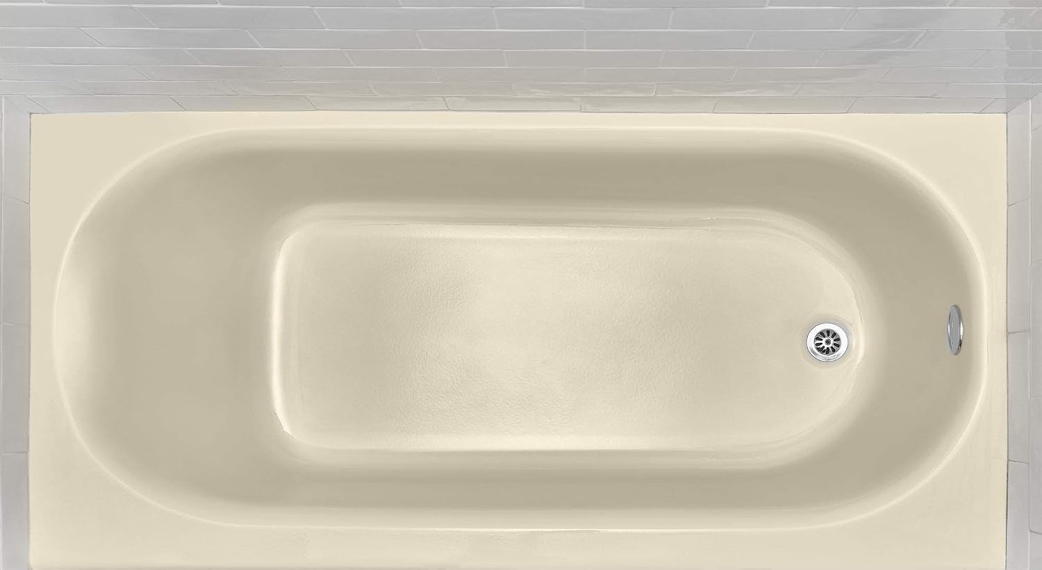 American Standard 2391202.021 Princeton 60 in. x 30 in. Americast Apron-Front Bathtub with Right Hand Drain, Bone