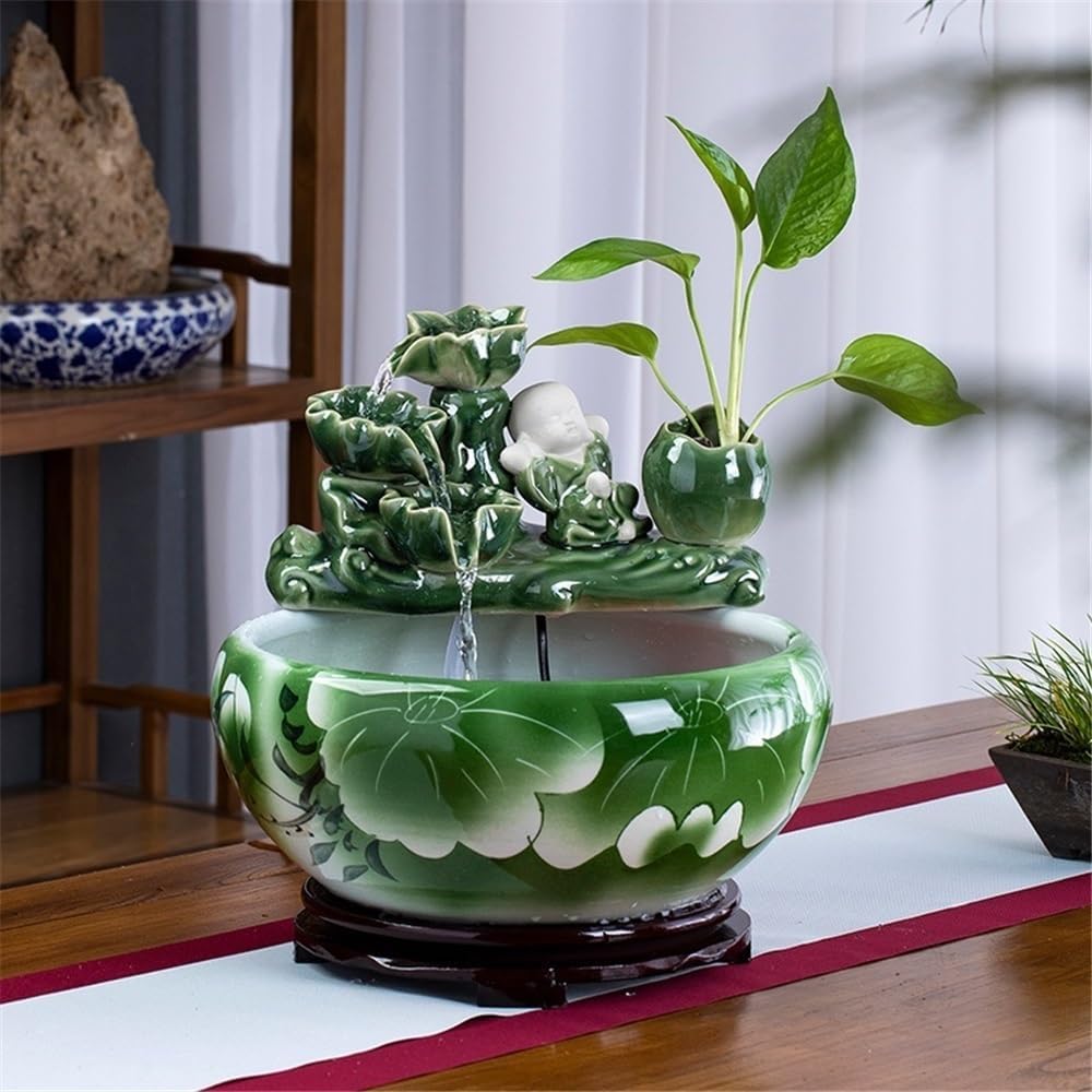 Tabletop Indoor Fountain Tabletop Fountains Home Office Decor, to Grow Plant Hebs by Yourself Decor(XL)