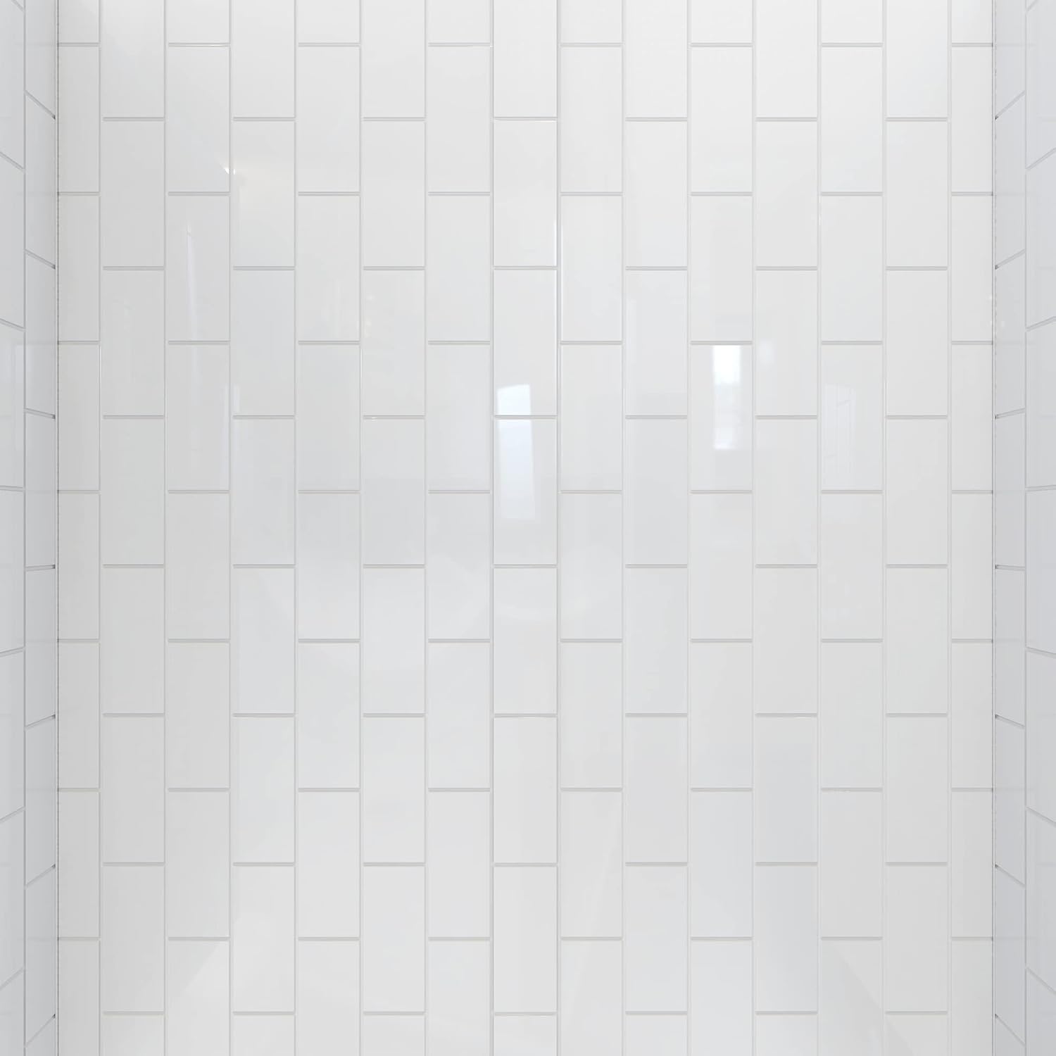 DreamLine Infinity-Z 32 inch D x 60 inch W x 78 3/4 inch H Semi-Frameless Sliding Shower Door in Chrome and Clear Glass, Left Drain Shower Base, and Wall Kit in White