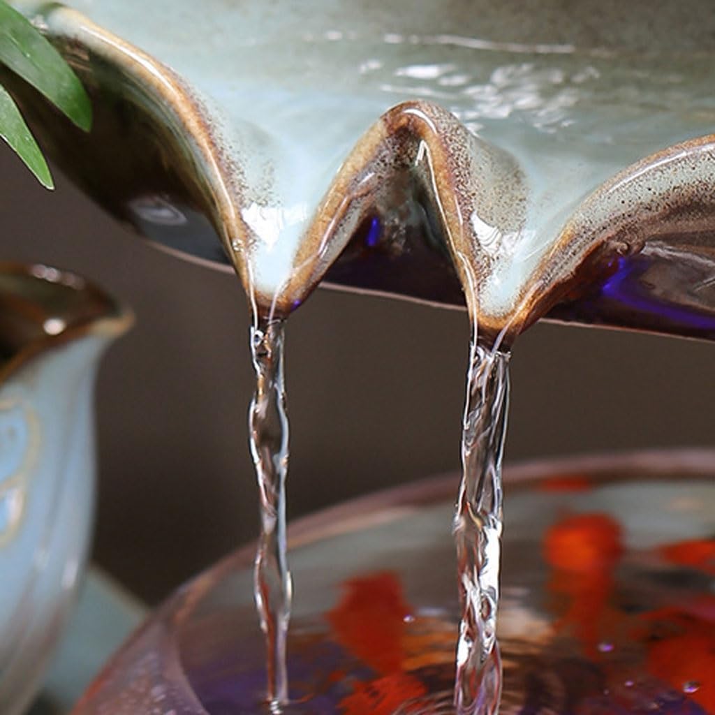 GUERNSEY Tabletop Fountain Flowing Water Fountain Home Desktop Living Room Office Decoration Study Room Decoration Desktop Fountain Decoration Indoor Fountain