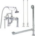 Vintage Tub & Bath Clawfoot Tub Rim Mount Faucet Set with Lift and Turn Drain
