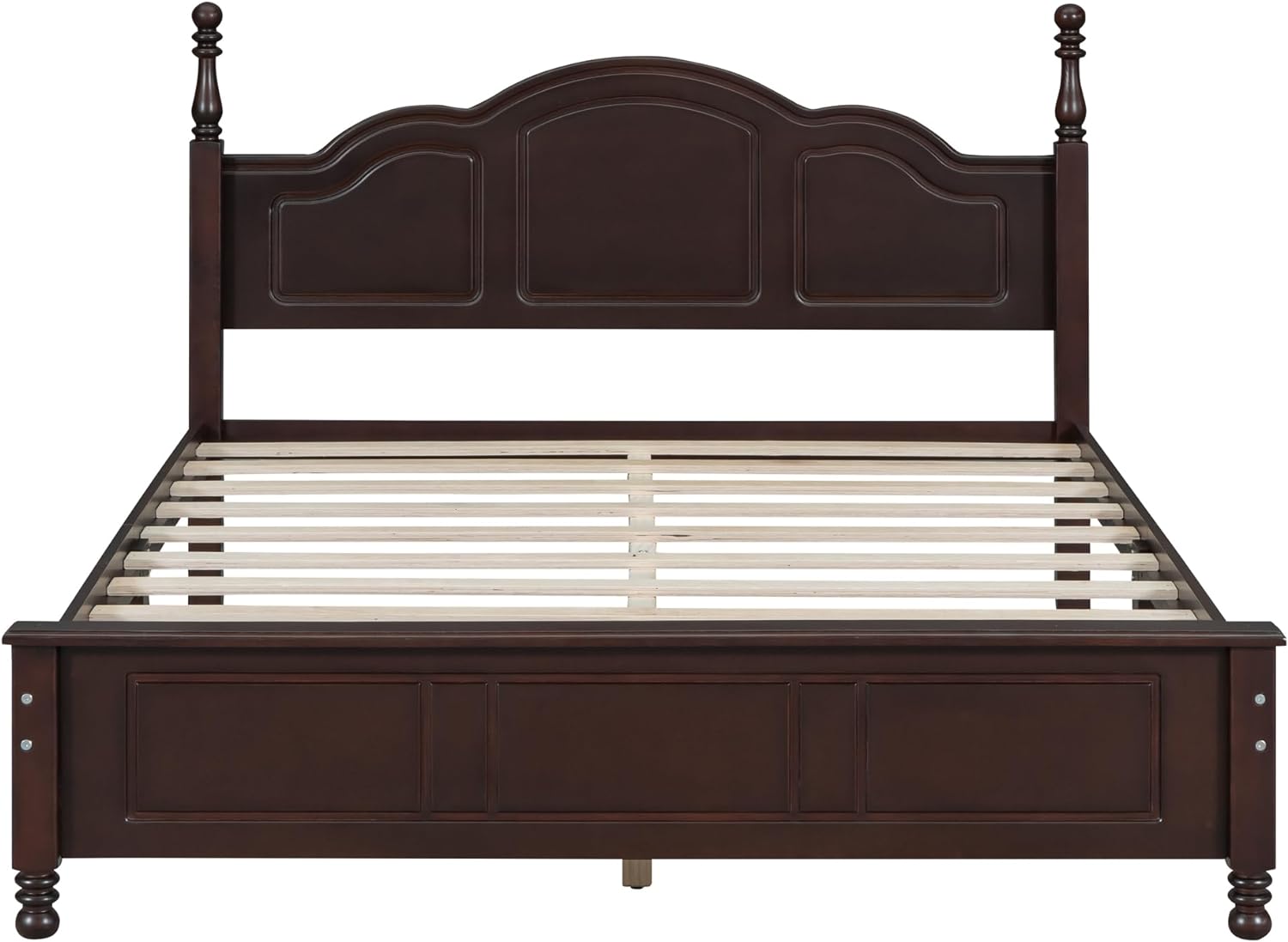 Harper & Bright Designs Bedroom Set Furniture, 3-Pieces Bedroom Sets, Queen Size Wood Platform Bed and 2 Nightstands, Dark Walnut