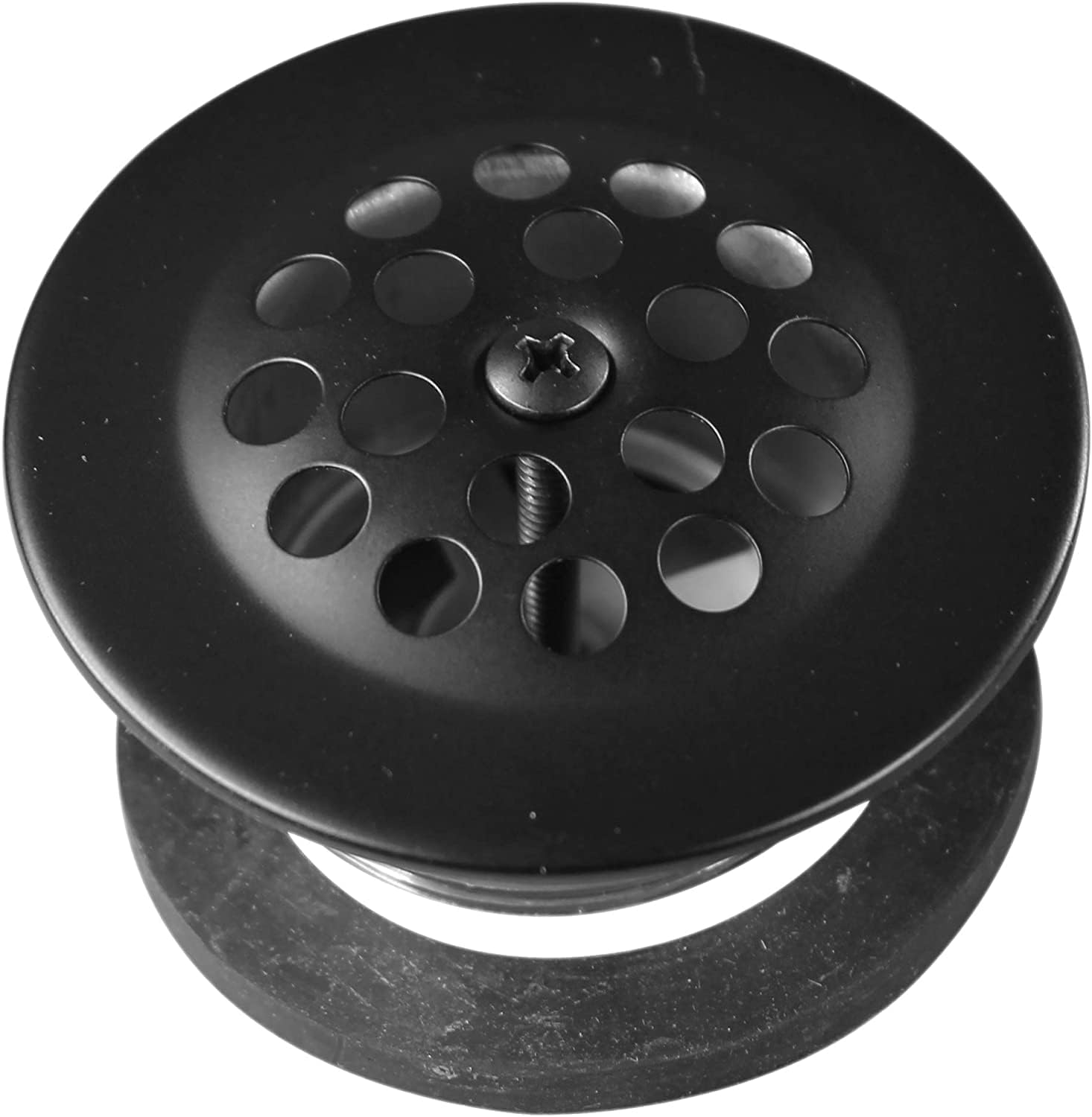 Westbrass A323-62 14' Bath Waste & Overflow Assembly with Trip Lever and Beehive Strainer Grid Drain, Matte Black