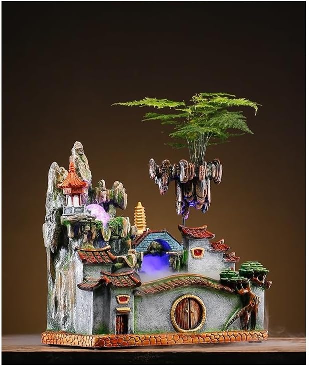 GUERNSEY Tabletop Fountain Tabletop Fountain Creative Flowing Water Wealth Ornaments Circulating Water Living Room Office Fountain Indoor Fountain