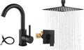 Airuida Bar Sink Faucet Single Hole Single Handle Bathroom Sink Faucet Kitchen Shower Faucet Set and Handle Set Single Function Shower Trim Kit Ceiling Mount Rainfall Shower System