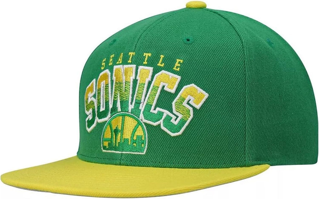 Mitchell & Ness Seattle Supersonics Sonics Gradient Snapback Hat Cap - Green