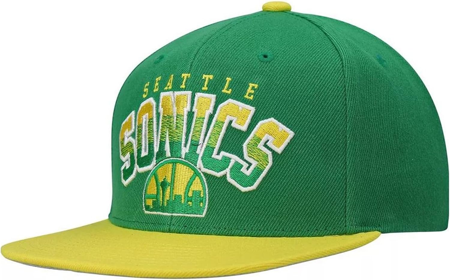 Mitchell & Ness Seattle Supersonics Sonics Gradient Snapback Hat Cap - Green