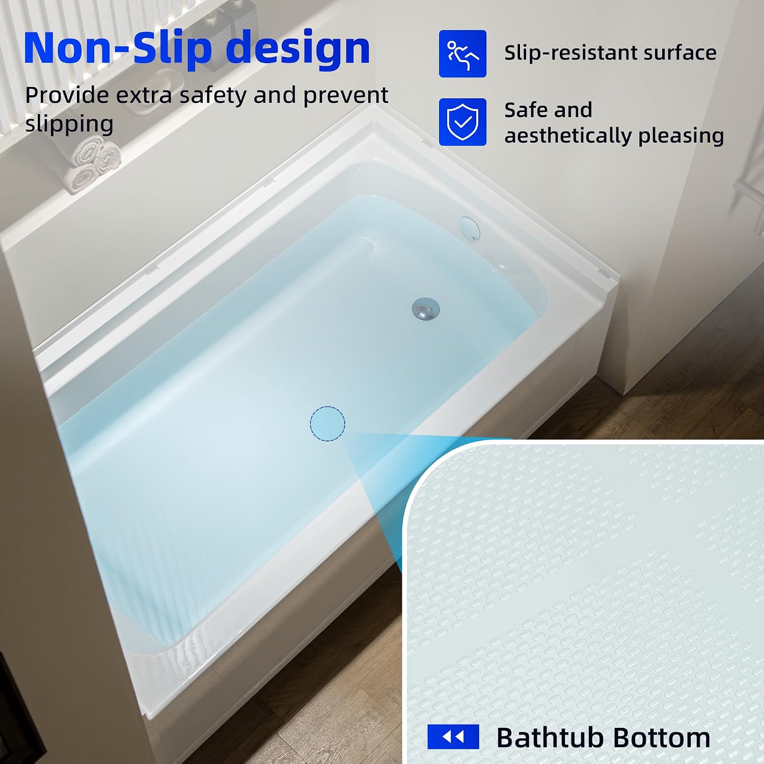 WOODBRIDGE 60' x 32' Alcove Soaking Bathtub in white with Left-Hand Drain Hole
