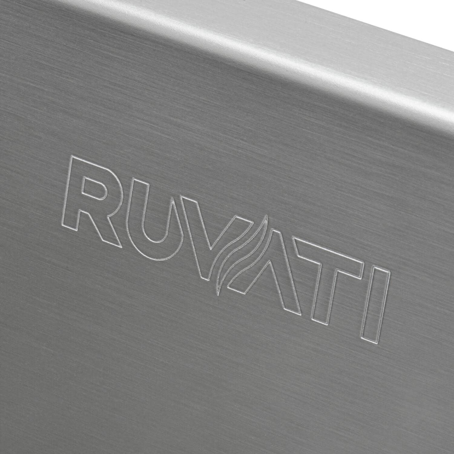 Ruvati 30-inch Rounded Corners Slope Bottom Offset Drain Undermount Kitchen Sink Single Bowl - 16 Gauge Stainless Steel Kitchen Sink with Brushed Finish hides scratches, Easy-to-Clean - RVH7480