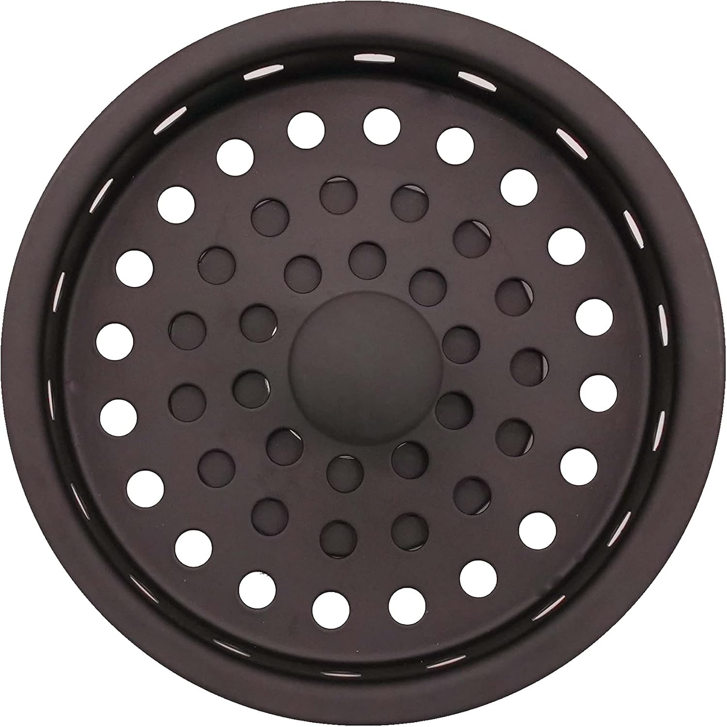 Westbrass CO2185-12 Combo Pack 3-1/2' Post Style Large Kitchen Sink Basket Strainer and Waste Disposal Drain Flange with Stopper, Oil Rubbed Bronze