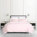 kate spade new york Sateen Ruffle King Comforter Set, 300 Thread Count Cotton Sateen Reversible Cover, All Season 3 Piece Bedding, Machine Washable, Pink