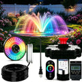 Pond Fountain Aerator,pond aerator,with Dynamic LED RGB Lighting Adjustable Modes, Digital Timer | 1 HP 15,000 GPH, 750W 110V, 100FT Cord - for Large Ponds, Lakes & Outdoor Water Features