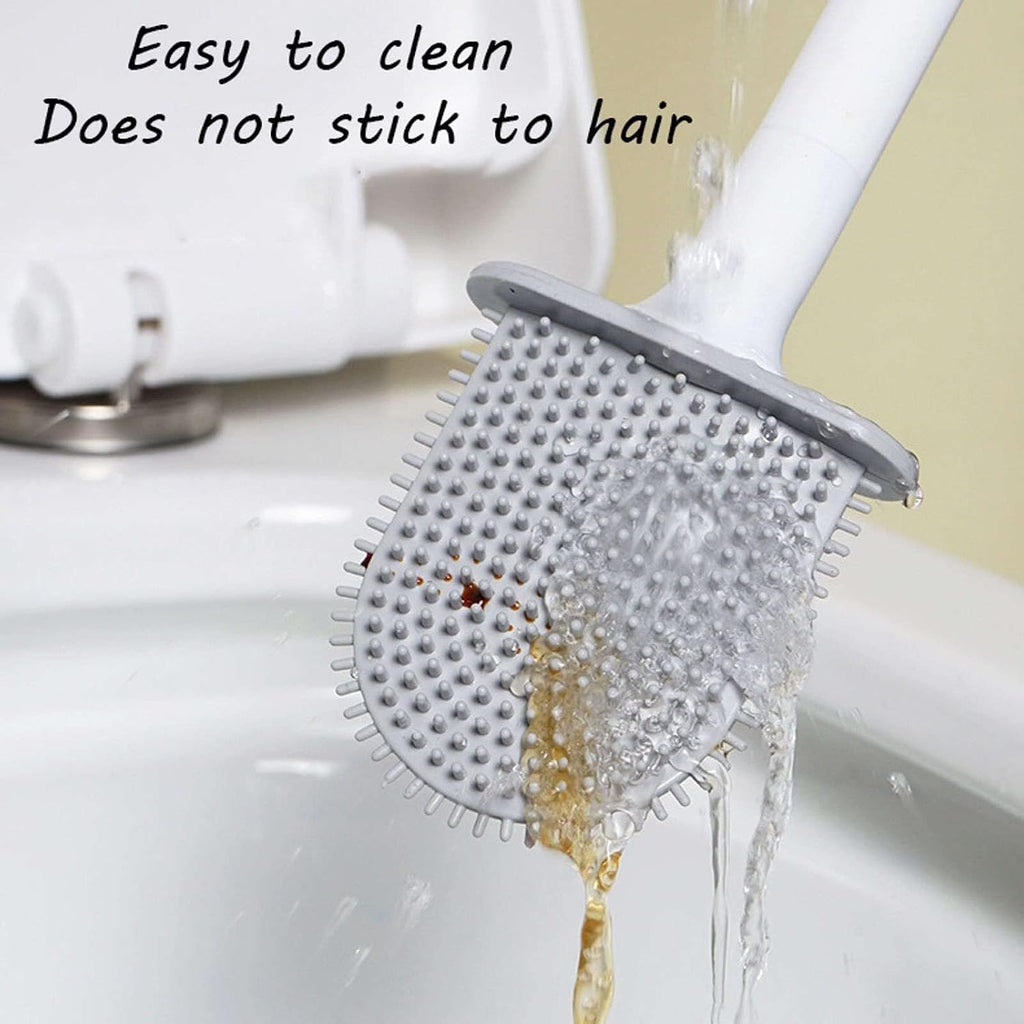 ESHINEDE Brush Toilet Brush Toilet Brush and Holder Set, Bathroom Toilet Brush and Holder,Wall Mounted,Toilet Bowl Cleaner Brush,Quick-Drying,Toilet Brush Set,for Bathroom Cleaning(Beige)