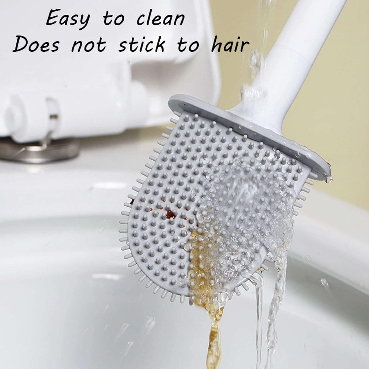 ESHINEDE Brush Toilet Brush Toilet Brush and Holder Set, Bathroom Toilet Brush and Holder,Wall Mounted,Toilet Bowl Cleaner Brush,Quick-Drying,Toilet Brush Set,for Bathroom Cleaning(Orange)