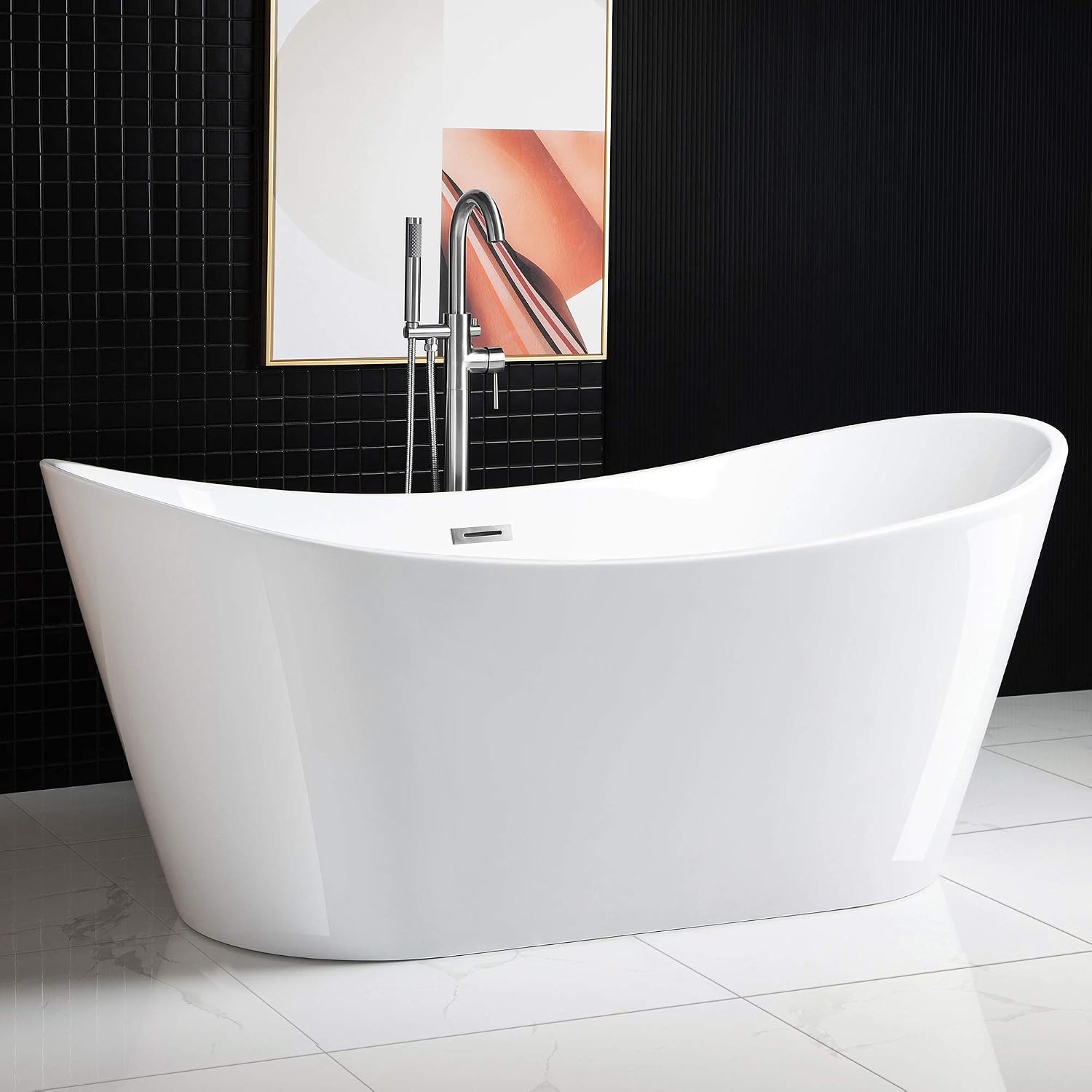WOODBRIDGE B0017-C-Drain &O Bathtub, Chrome