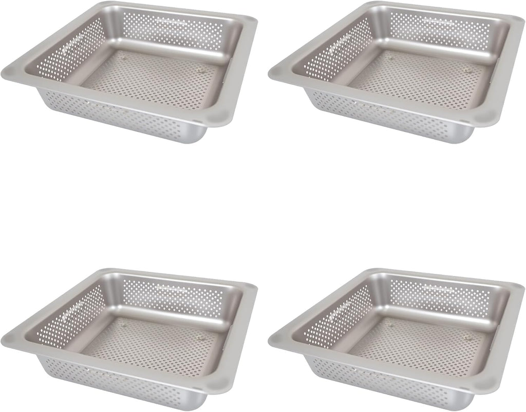 GSW Stainless Steel Floor Sink Drain Strainer 10'W x 10'L x 3'H - Perfect for Restaurant, Bar, Buffet (3' H SS x 4)