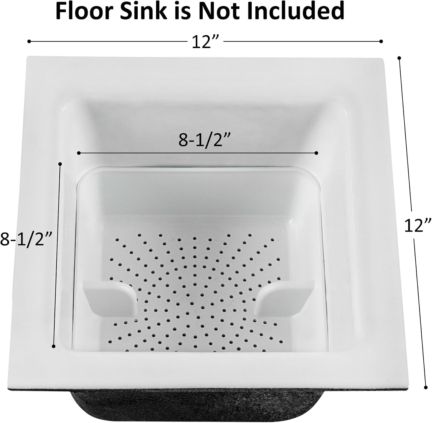 GSW 8 Pcs FS-PB ABS Plastic Floor Sink Drain Strainer Drop-in Basket, Catch Food Particles for Restaurants/Bar/Buffet, Fits in 8-1/2' Floor Sink Holes