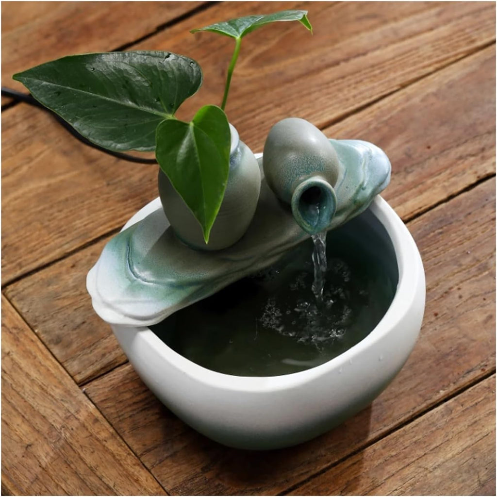 Desktop Fountain Small Water Dispenser, Fountain Decoration, Living Room Circulation, Office Desktop Humidifier Decoration Tabletop Fountain