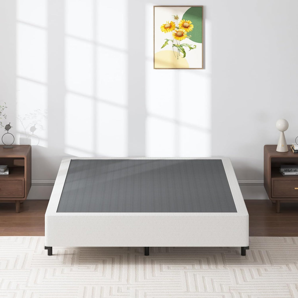 SHLAND Cal King Box Spring 9 Inch, High Profile Metal California King Size Box Springs with Fabric Cover, Easy Assembly
