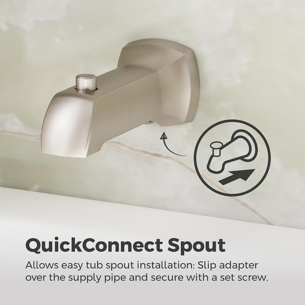 Pfister Vaneri Tub & Shower Trim Kit, Valve and Cartridge Included, 1-Handle, Spot Defense Brushed Nickel Finish, 8P8WS2VRISGS