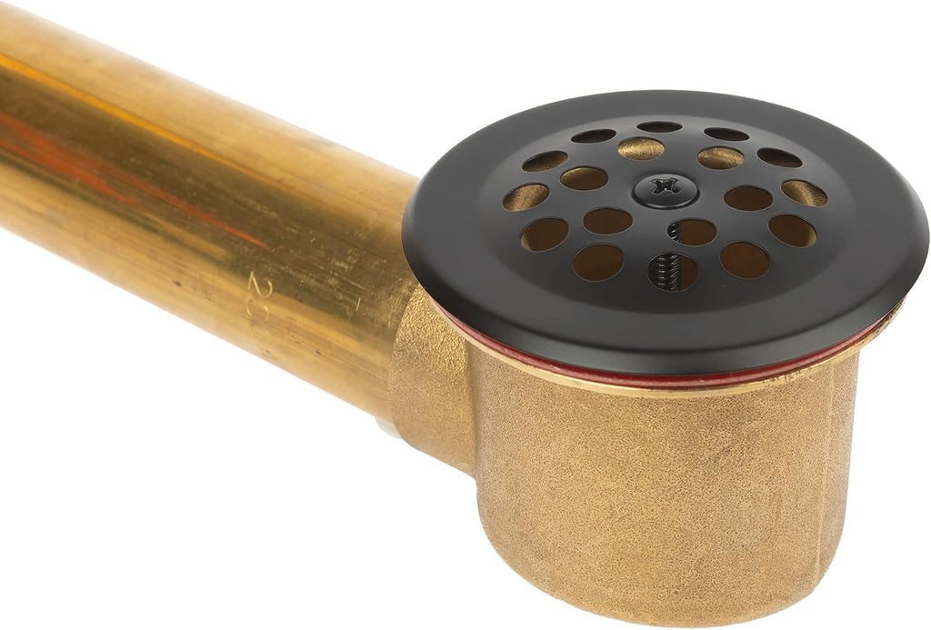 Fine Fixtures Bathtub Shower Drain - 20 Gauge Brass Tubing, Trip Lever Overflow Assembly Tub Drain Kit - Matte Black
