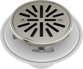 Delta 4 Inch Brushed Nickel Round Tile-In Round Shower Floor Drain with Gasket and Removable Drain Gate, Stainless DT061411-SS