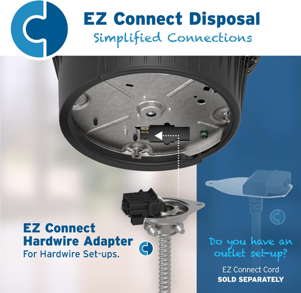 InSinkErator Power 1HP, 1 HP Garbage Disposal, Power Series EZ Connect Continuous Feed Food Waste Disposer, Black