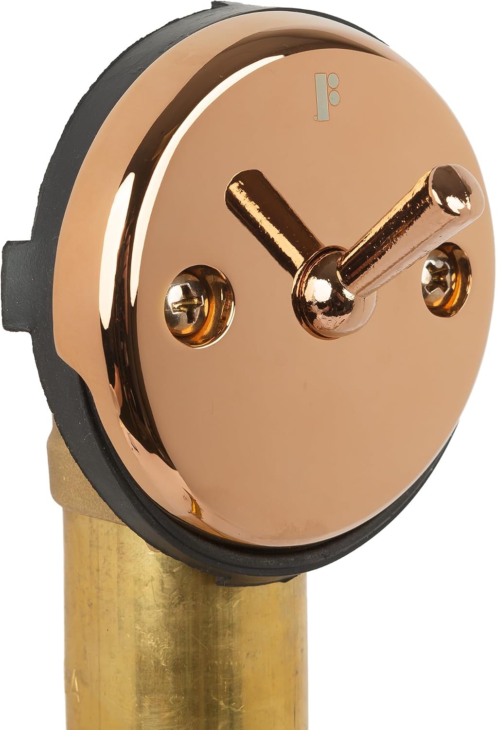 Fine Fixtures Bathtub Shower Drain - 20 Gauge Brass Tubing, Trip Lever Overflow Assembly Tub Drain Kit - Rose Gold