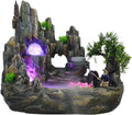 HIHELO Desktop Fountain Tabletop Fountain Rockery Water Fountain Decoration Living Room Decoration Waterfall Fountain Office Desktop Decoration Water Fountain Outdoor (Size : Brass)