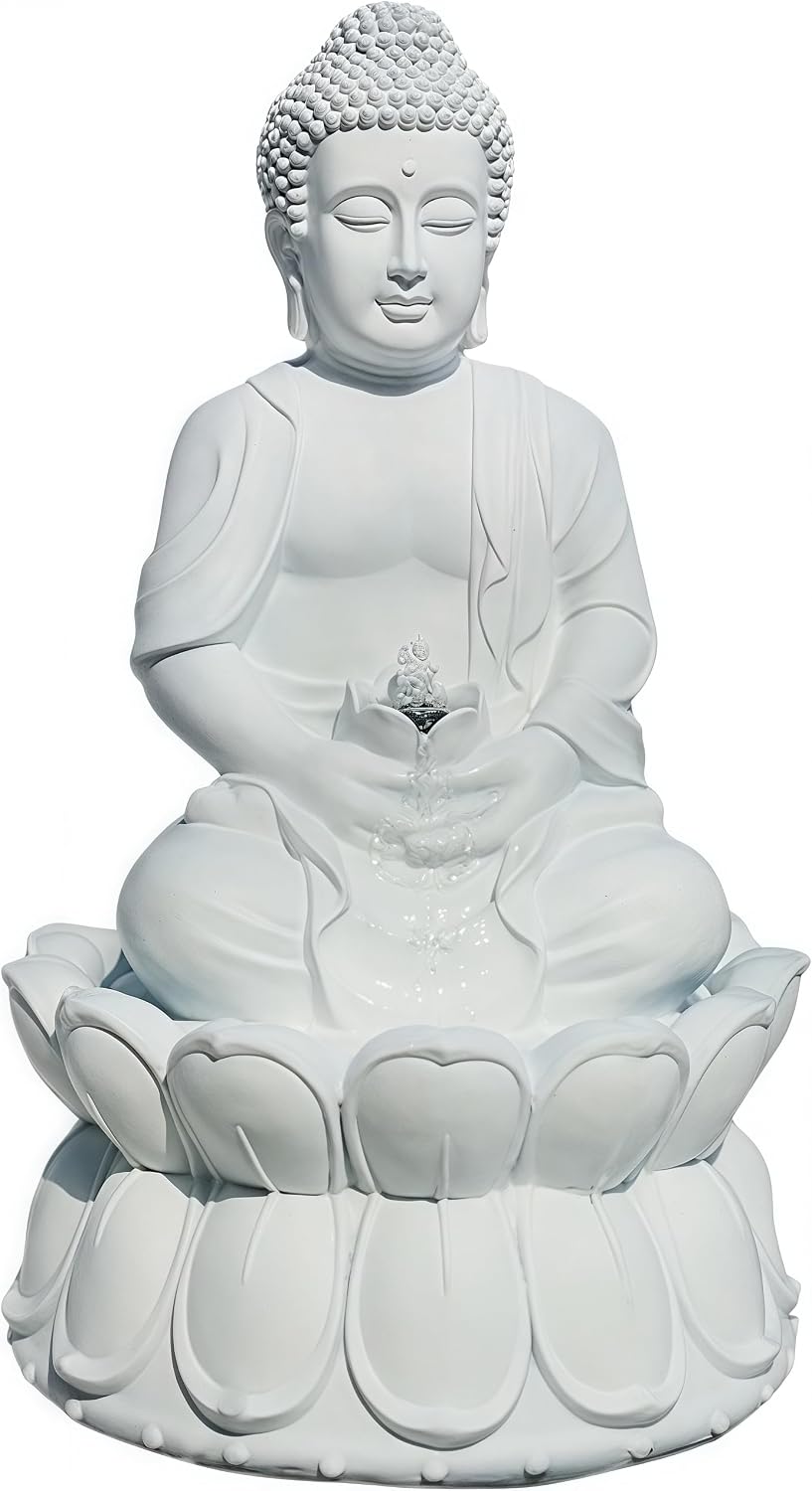 Outdoor Water Fountain Outside, Garden Fountain, Buddha Statue Outdoor/Indoor for Home, Buddha Decor & Gifts, Buddah, Buda, Budda, Buddhas, Chinese Decor & Gifts, Feng Shui
