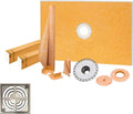 Schluter Kerdi 48-Inch X 72-Inch Shower Kit with Brushed Nickel Anodized Drain