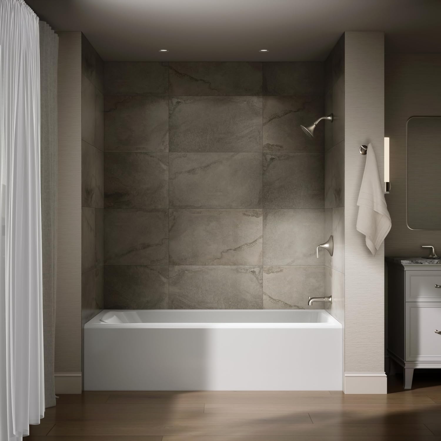 Kohler 25834-RA-0 Avec® 72' x 36' alcove bath, right drain, White