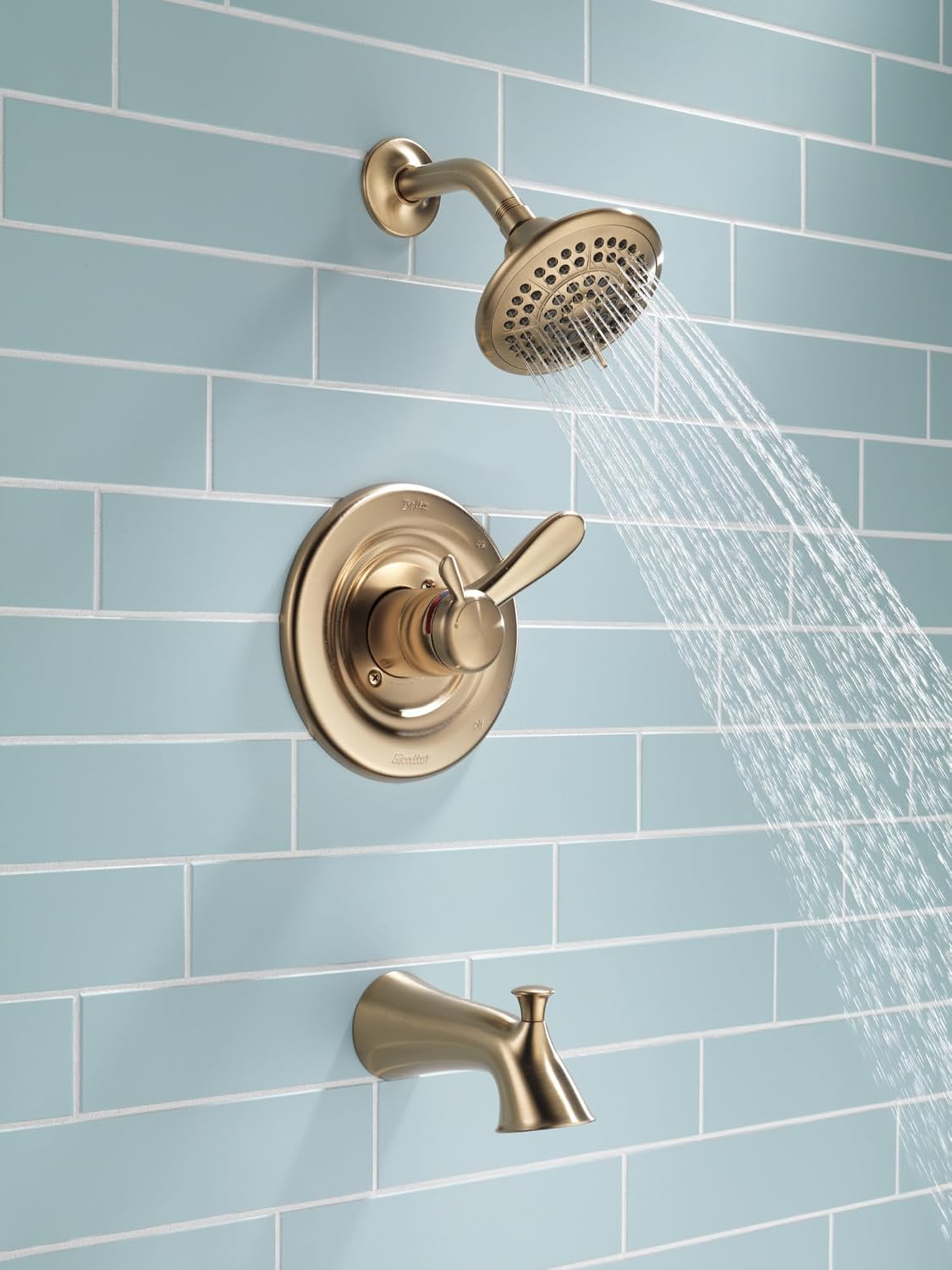 Delta Faucet Lahara 17 Series Dual-Function Tub and Shower Trim Kit with 5-Spray Touch-Clean Shower Head, Stainless T17438-SS (Valve Not Included)