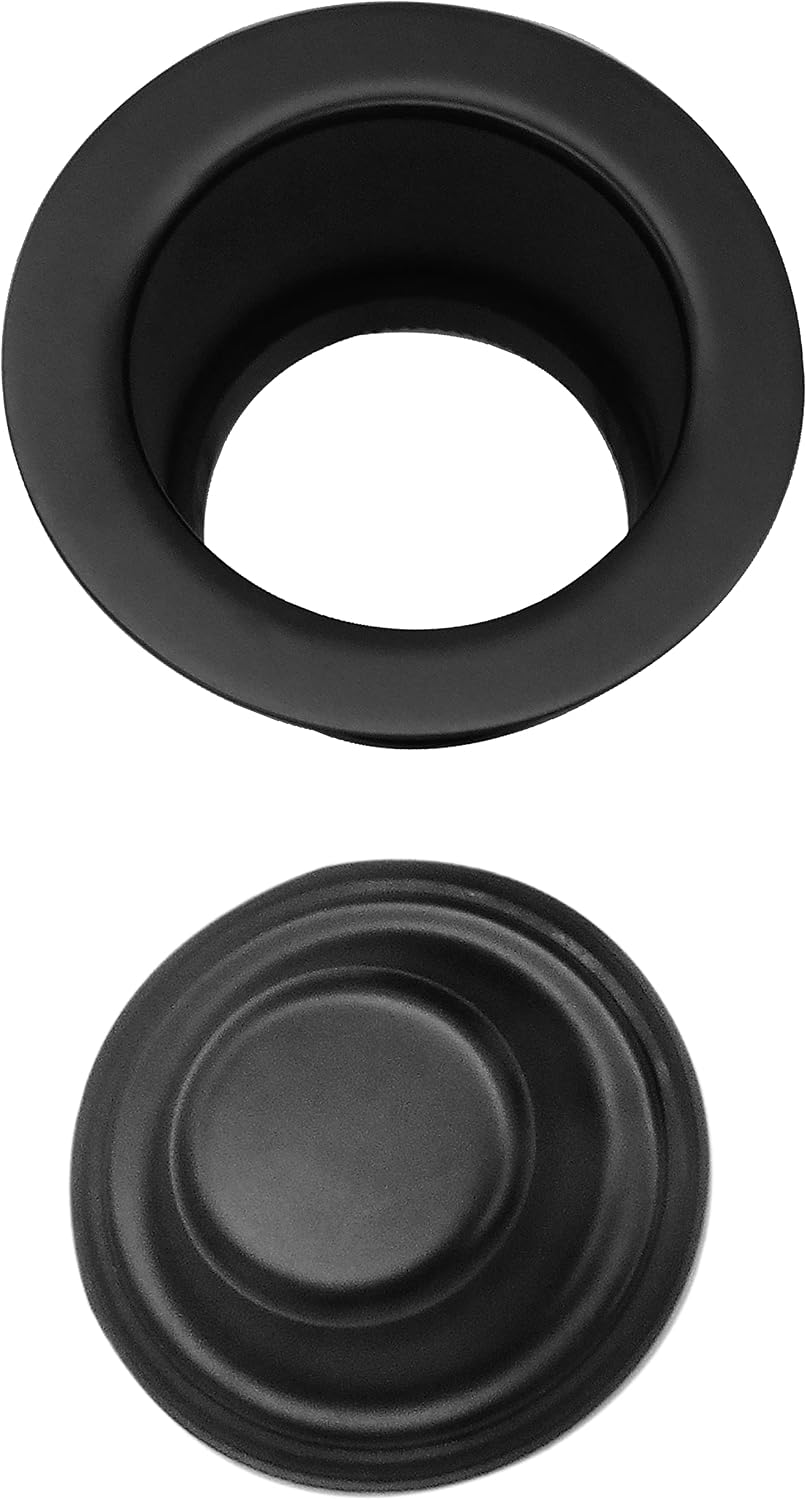 Westbrass D2105-50-62 3-1/2' EZ-Mount Brass Kitchen Sink Waste Disposal Drain Flange and Stopper, Matte Black (50-Pack)