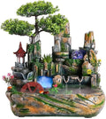 GUERNSEY Tabletop Fountain Tabletop Fountain Desktop Water Atomizing Fountain Bonsai Rockery Water Fountain Desktop Ornaments Indoor Fountain