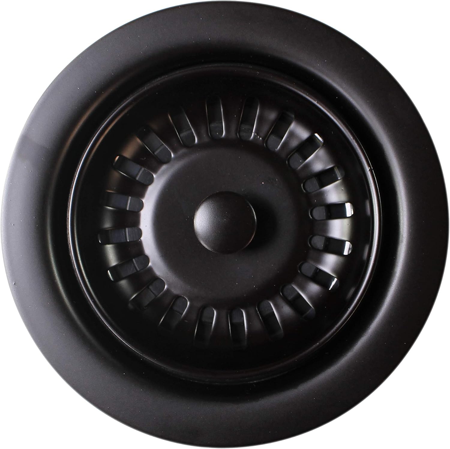 Westbrass CO2195S-12 Combo Pack 3-1/2' Wing Nut Twist Style Large Basket Extra-Deep Collar Kitchen Sink Waste Disposal Flange with Strainer Stopper, Oil Rubbed Bronze