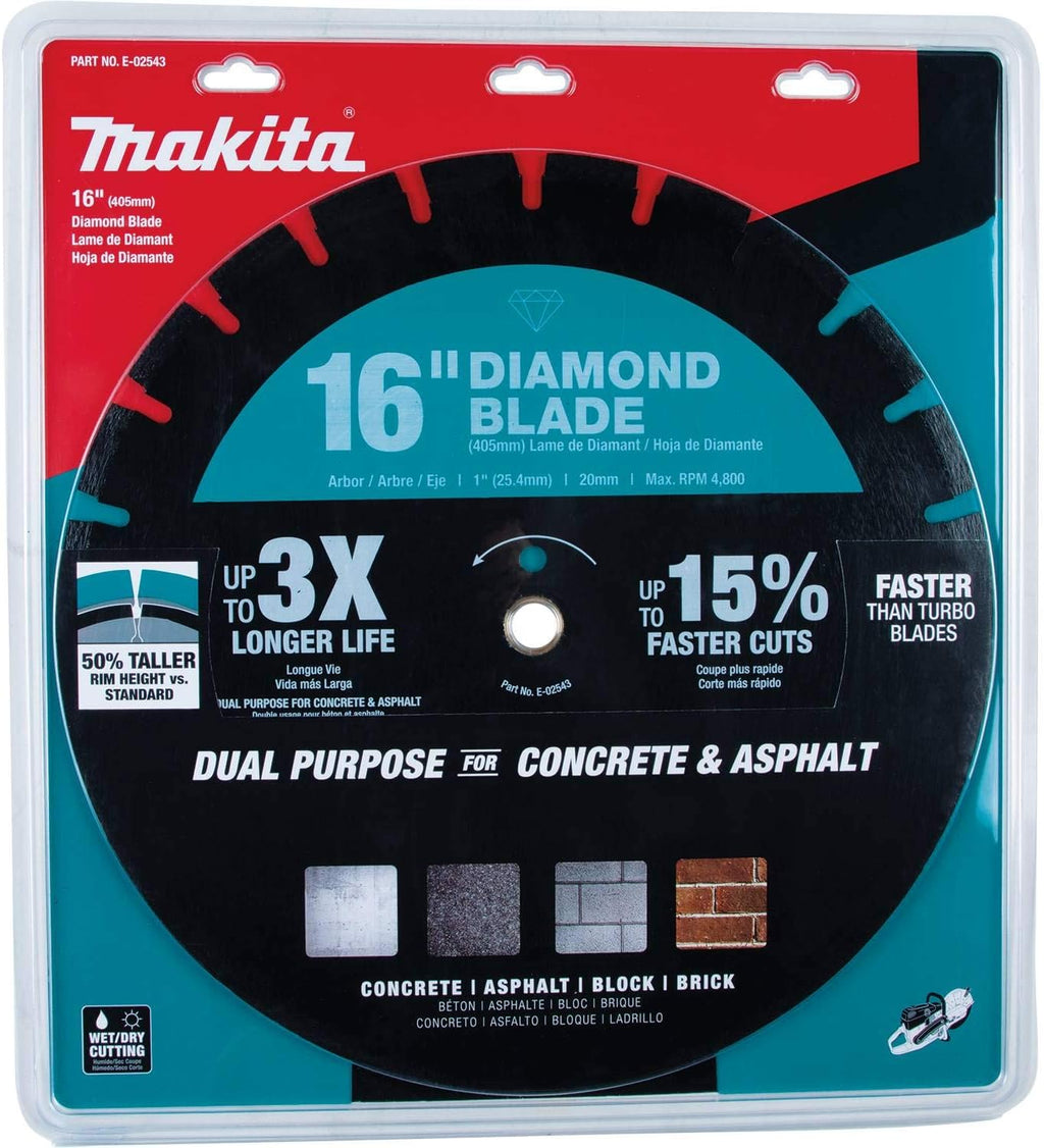 Makita E-02543 16' Diamond Blade, Segmented, Dual Purpose