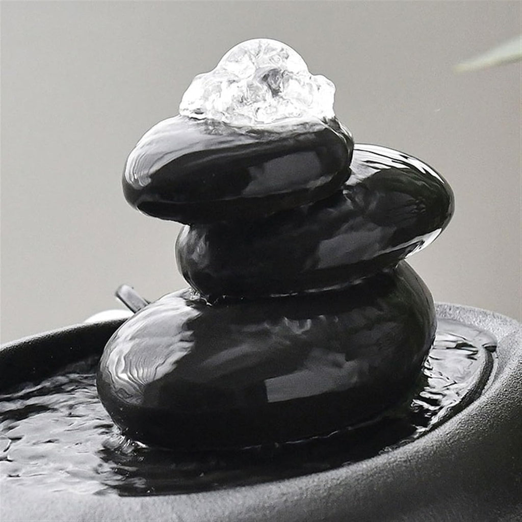 GLigeT Tabletop Fountain Small Ceramic Feng Shui Fountain Ornaments Home Living Room TV Cabinet Tea Room Book Desktop Decorations Water Fountain Decor
