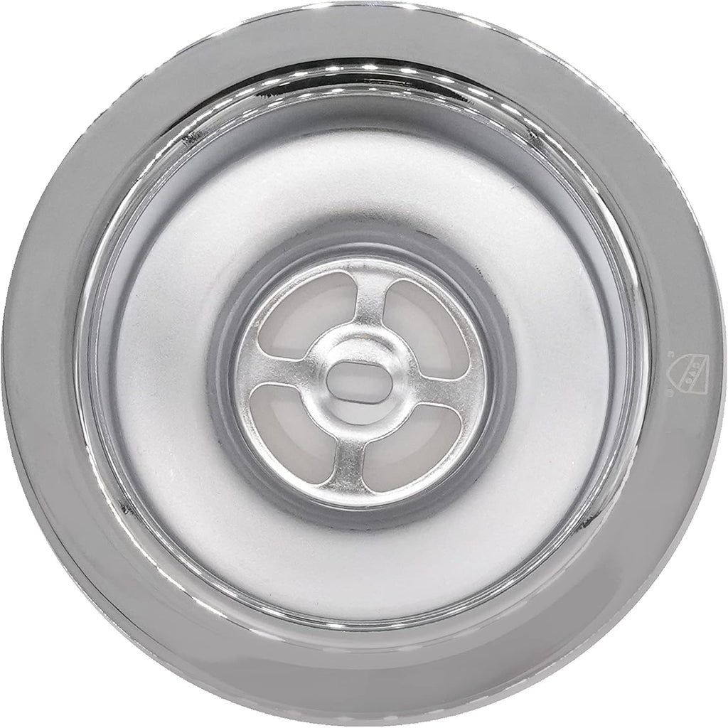 Westbrass CO2196S-26 Combo Pack 3-1/2' Post Style Large Basket Extra-Deep Collar Kitchen Sink Waste Disposal Flange with Strainer Stopper, Polished Chrome