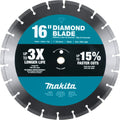 Makita E-02537 16' Diamond Blade, Segmented, General Purpose