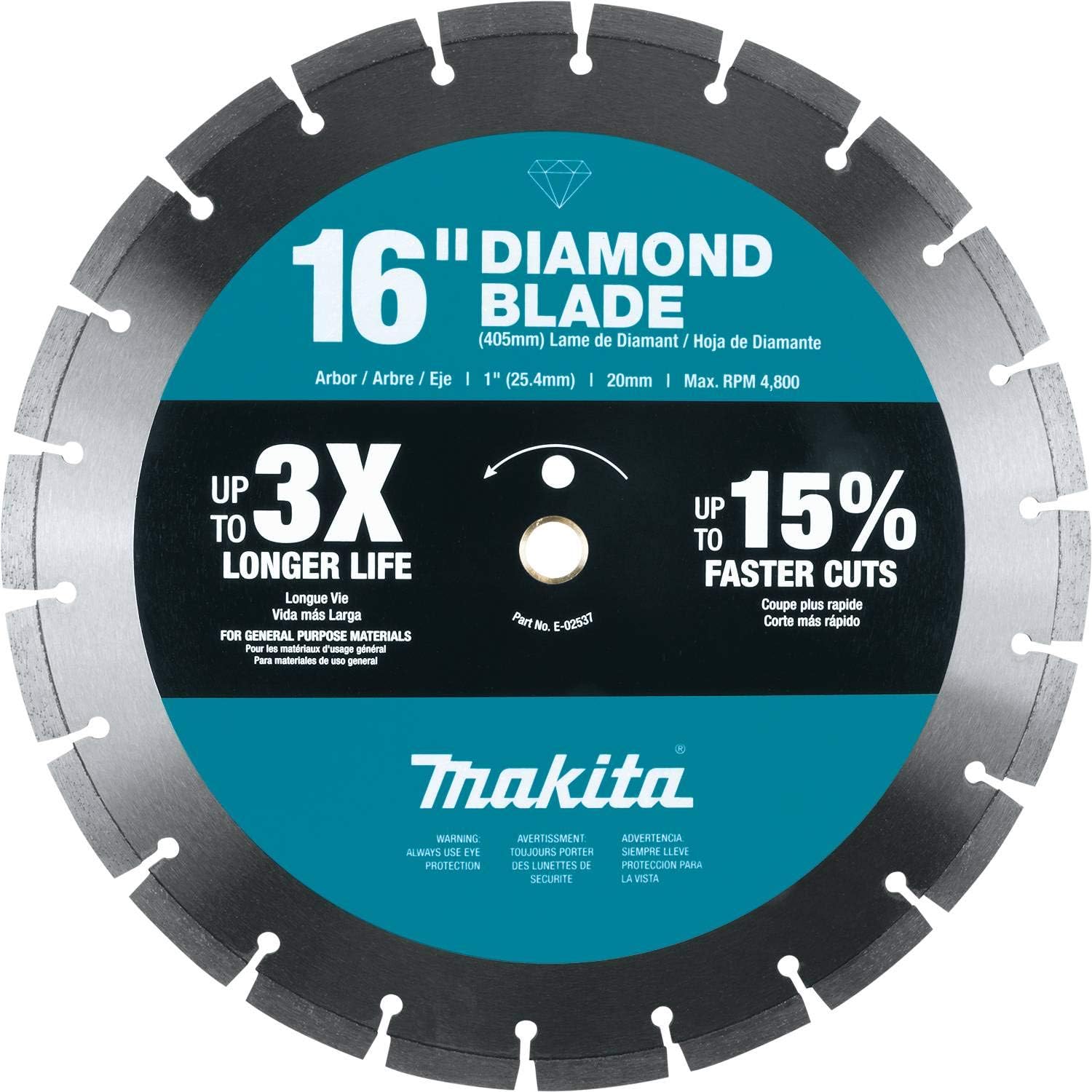 Makita E-02537 16' Diamond Blade, Segmented, General Purpose