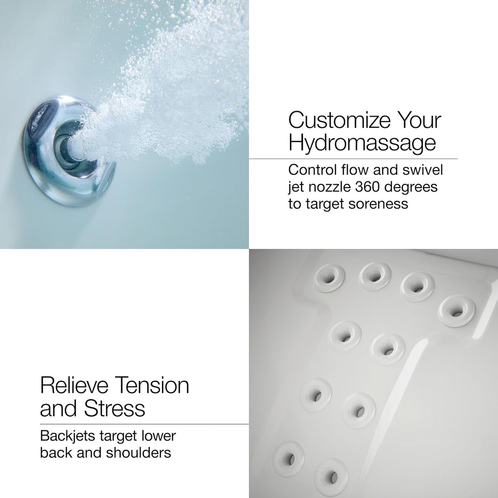 KOHLER K-1947-LA-96 Archer 60' x 30' Alcove Whirlpool with Integral Apron, Tile Flange and Left-Hand Drain, Biscuit