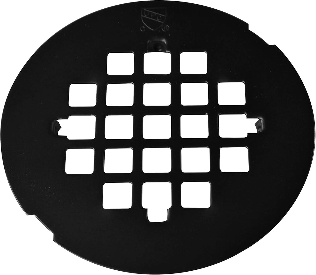 Westbrass D319-100-62 4-1/4' OD Casper Style Brass Snap-in Shower Strainer Grid Drain Cover, Matte Black (100-Pack)