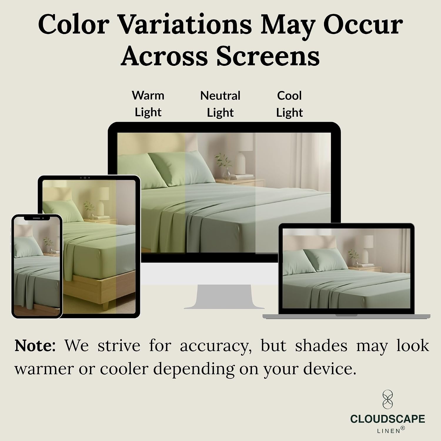 CLOUDSCAPE 100% Egyptian Cotton Sheets Twin XL Size, 3 Pcs Breathable and Naturally Cooling Bedding Set, Long-Staple Cotton for Lasting Softness, Deep Pocket Fitted up to 16', Mineral
