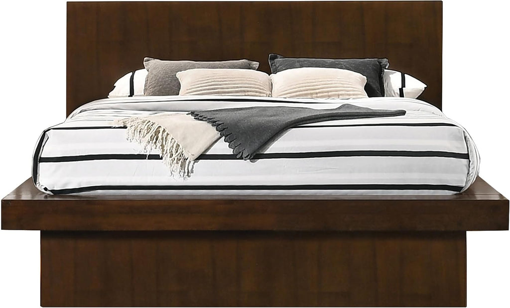 Coaster Home Furnishings Jessica Contemporary 6-Piece Bedroom Set Queen Size LED Panel Bed Frame 43-inch Headboard Cappuccino 200711Q-S6P